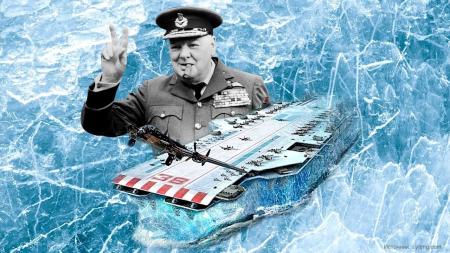 Уинстон Черчилль построил авианосец изо льда