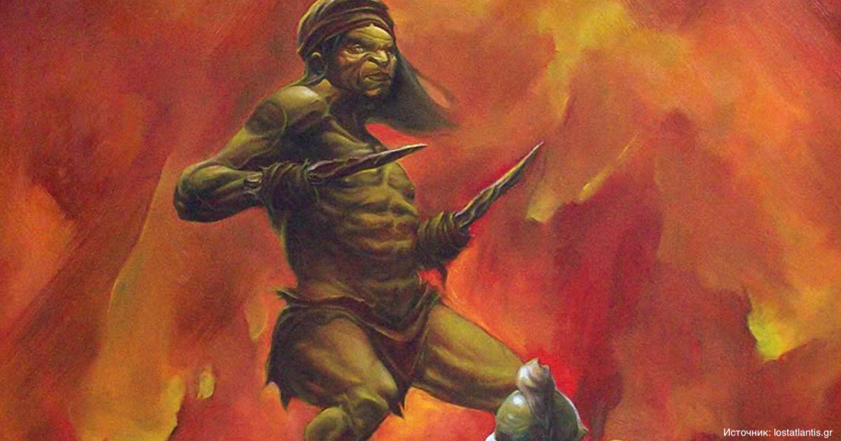 Отважный индейский воин с ножами вместо рук